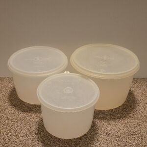 Vintage Tupperware Food Storage Containers Set - 1954 Handolier Canister Set